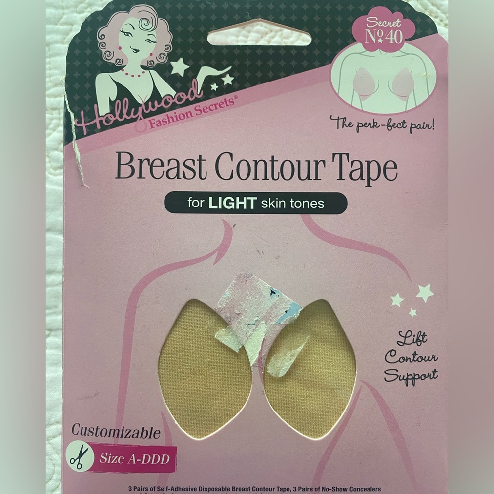 Hollywood Fashion Secrets Women’s Breast ContourTape For Light Skin Tones A-DDD